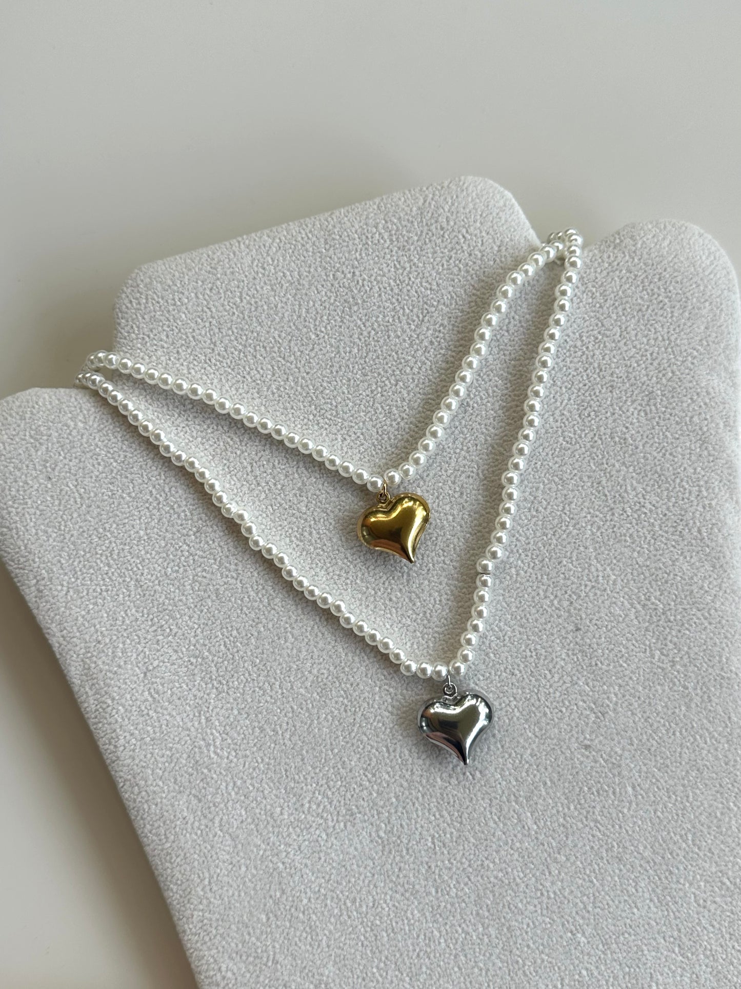 Collana Perle e Cuore