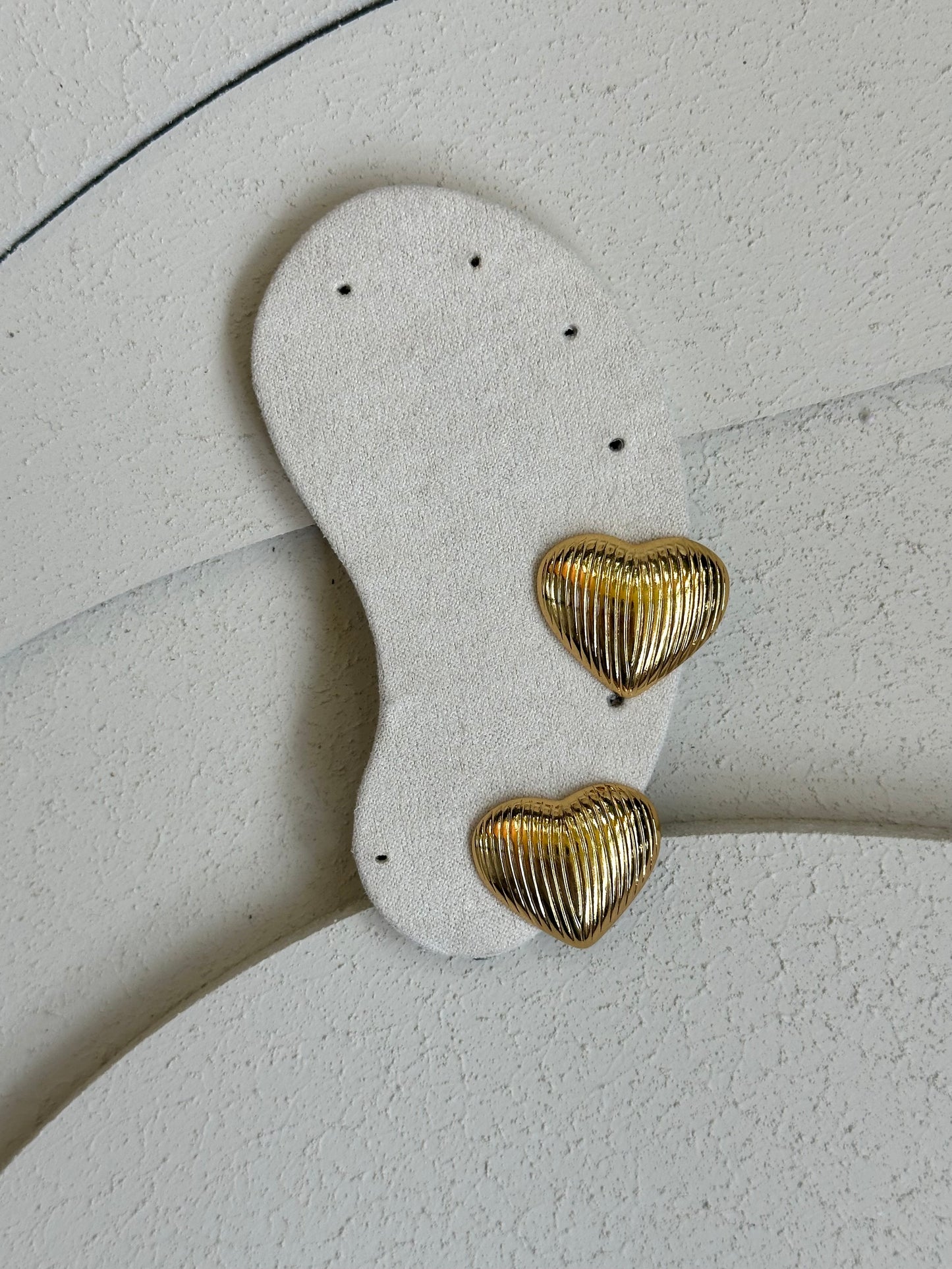 Orecchini Cuore Rigato