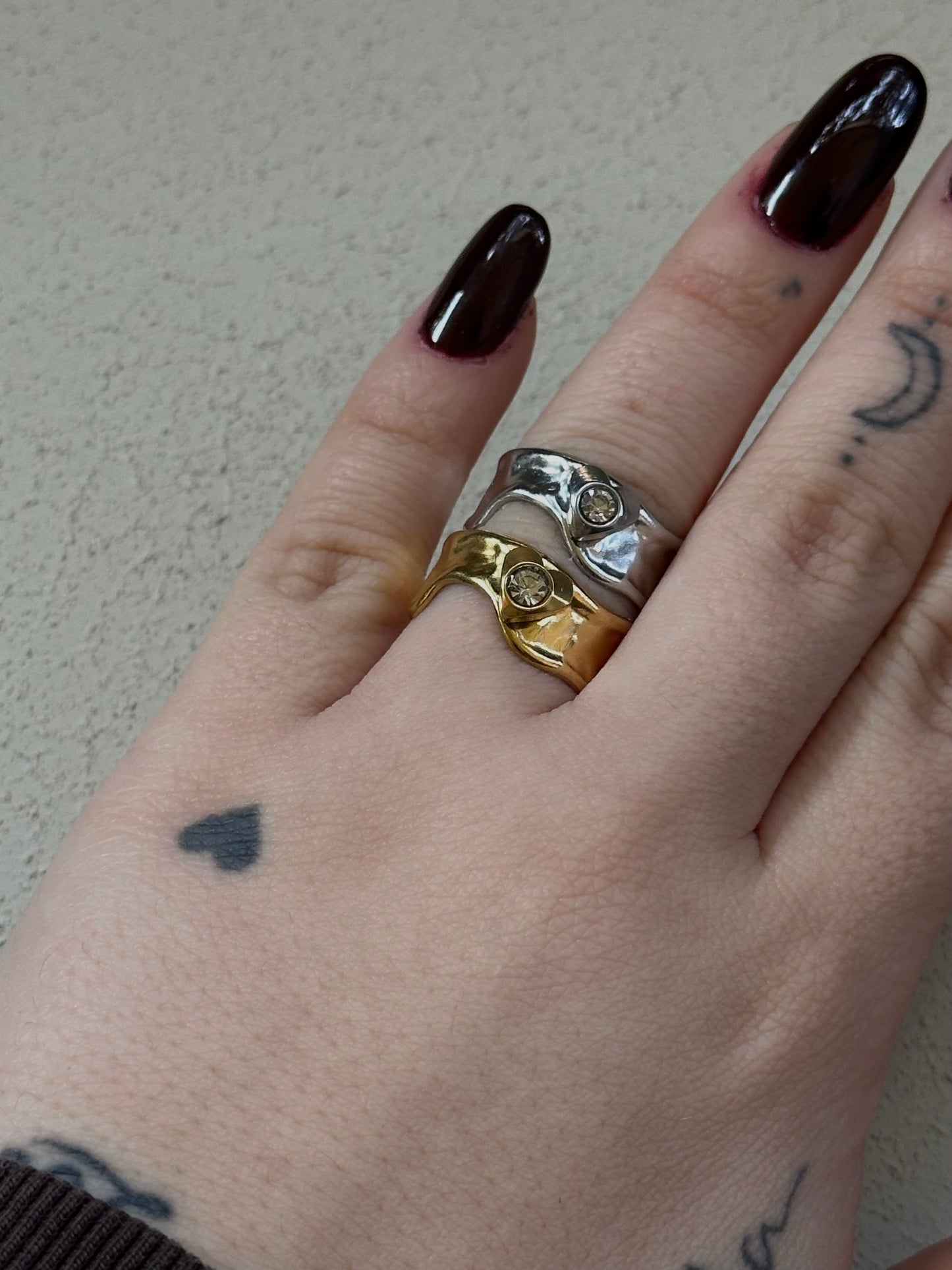 Anello Martellato Cuore