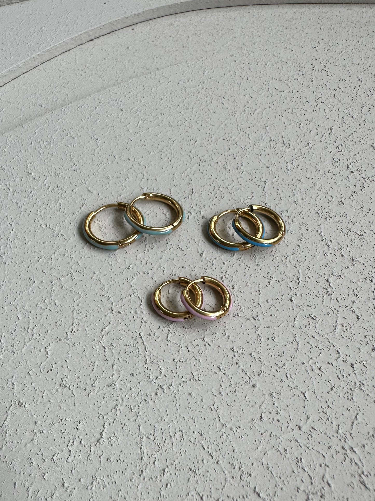 Orecchini Set Cerchietti Pastello