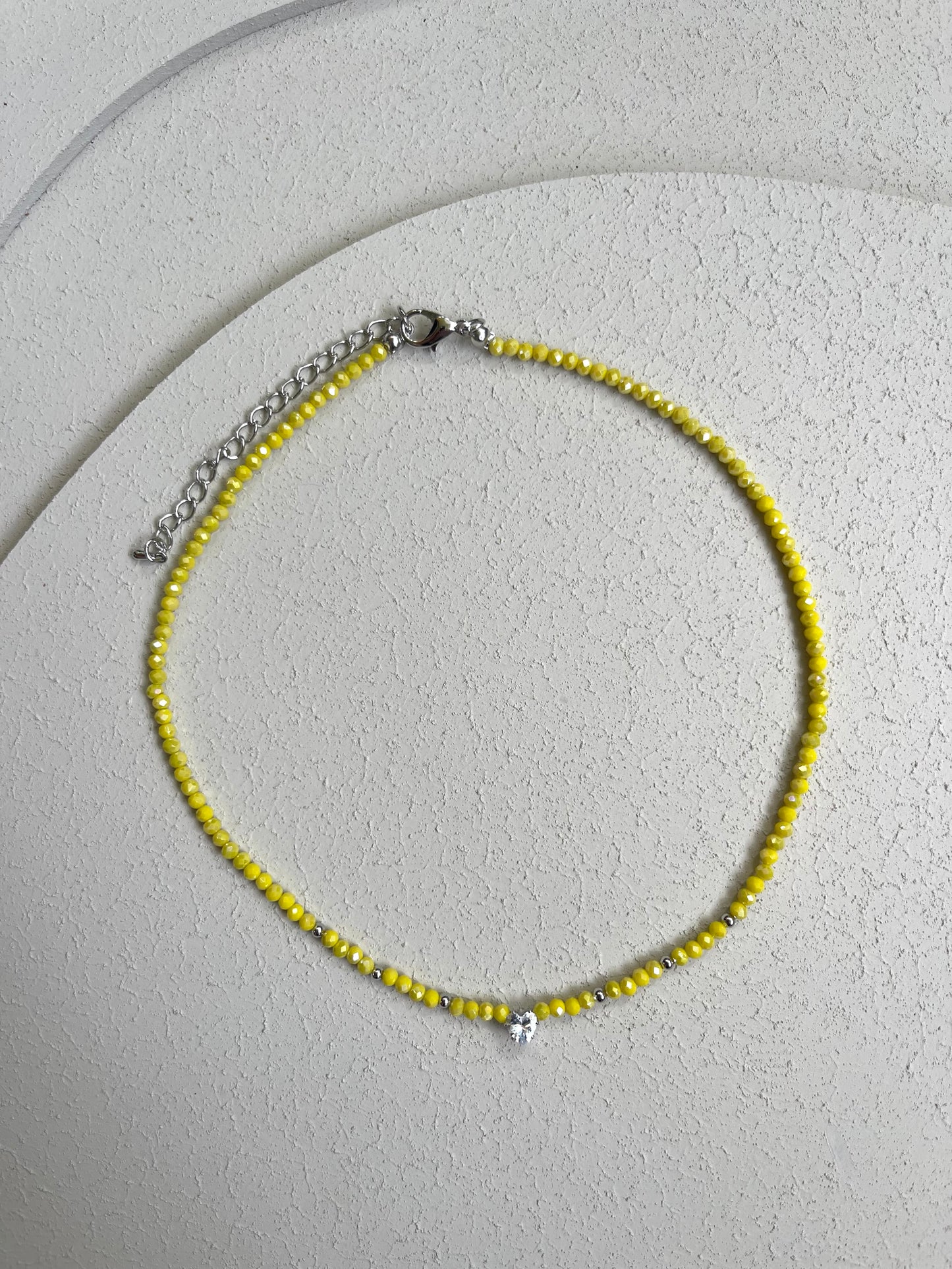 Collana Perline GiallaCuore