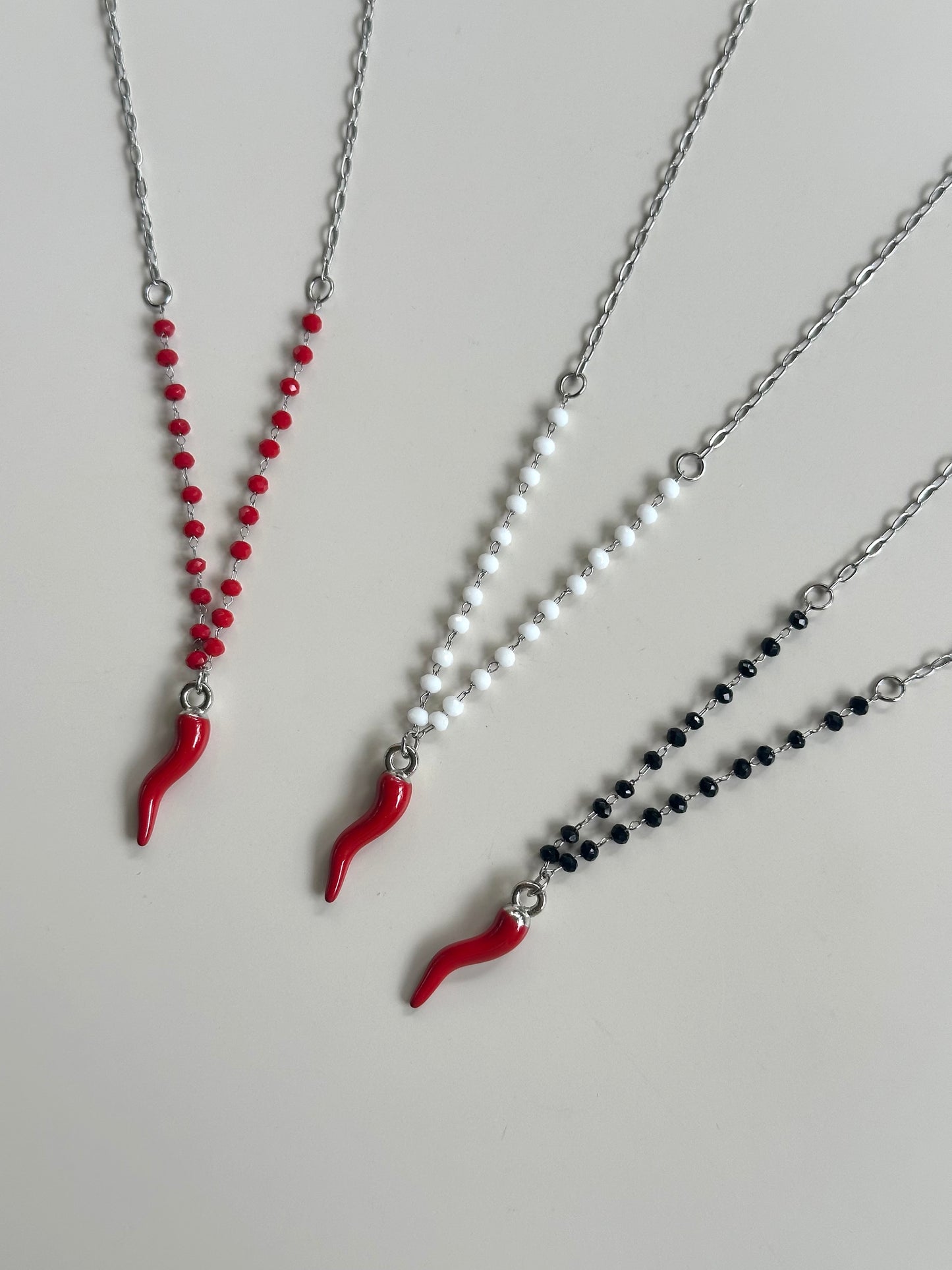 Collana Perline e Cornetto