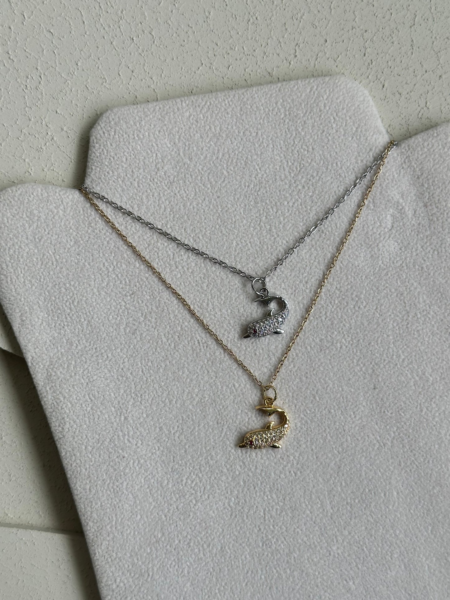 Collana Delfino Strass