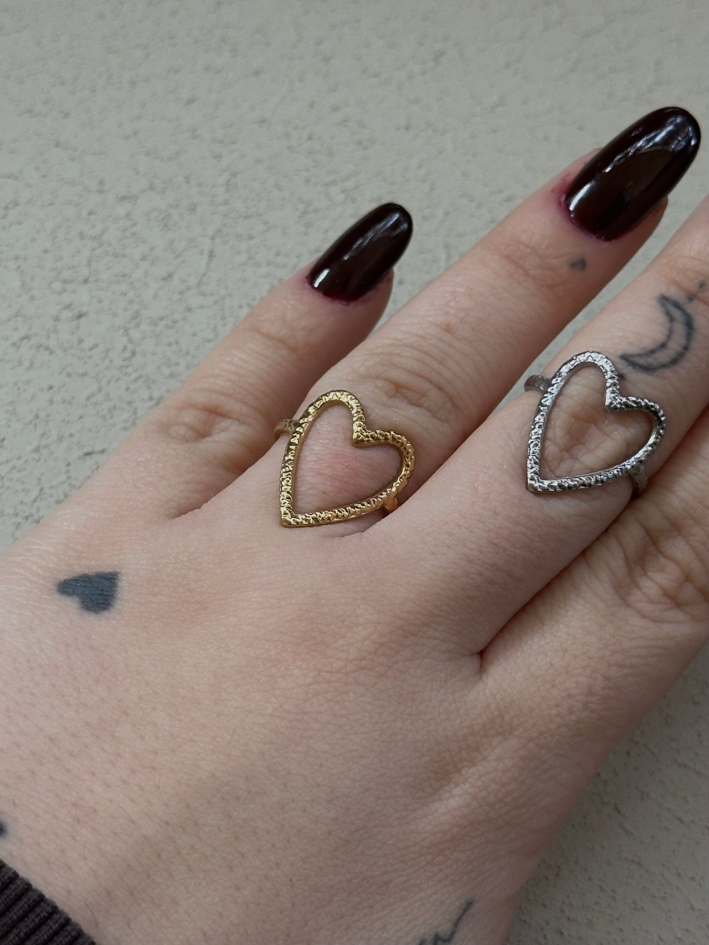 Anello Cuore Allungato