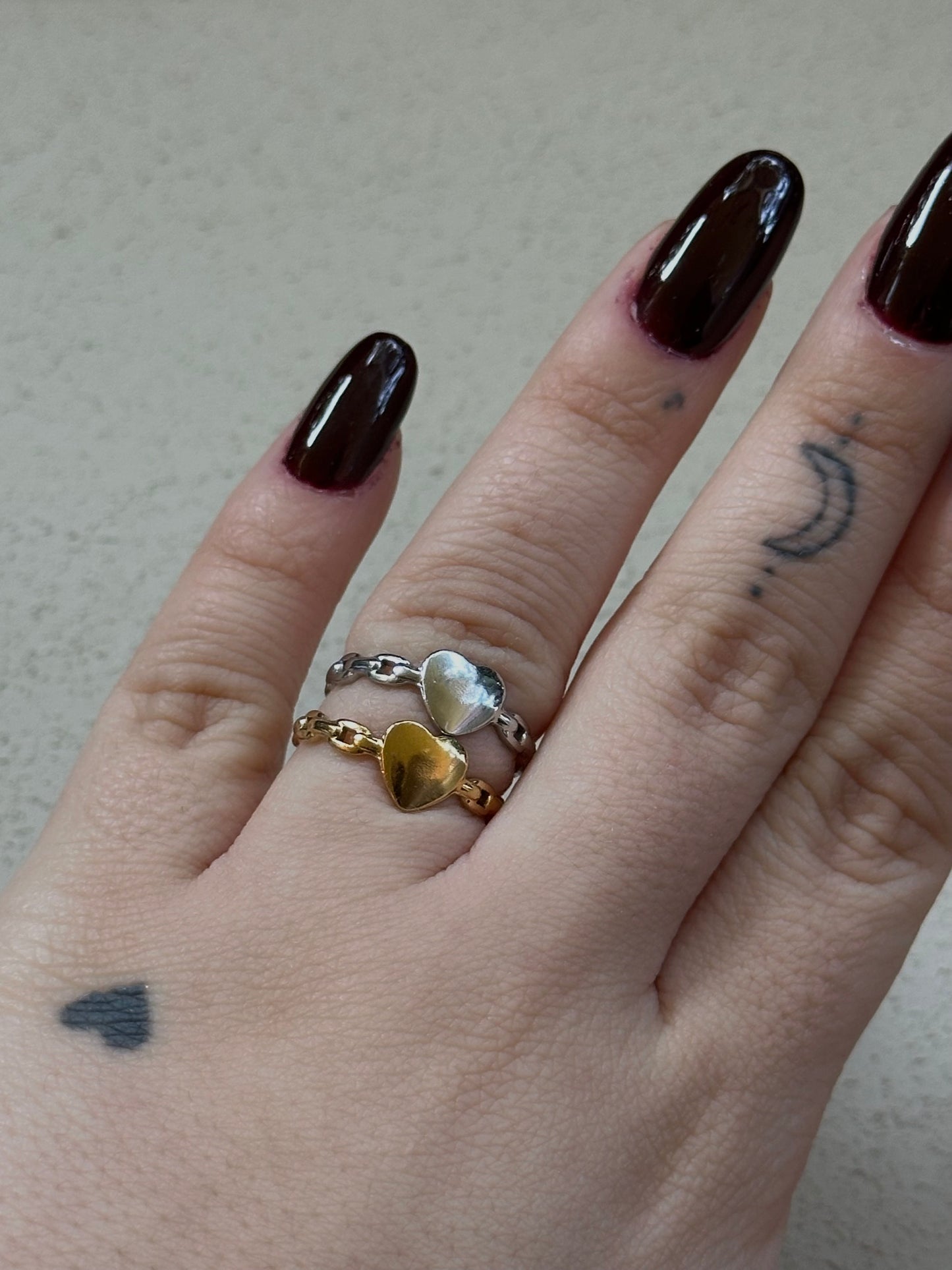Anello Cuore Catena