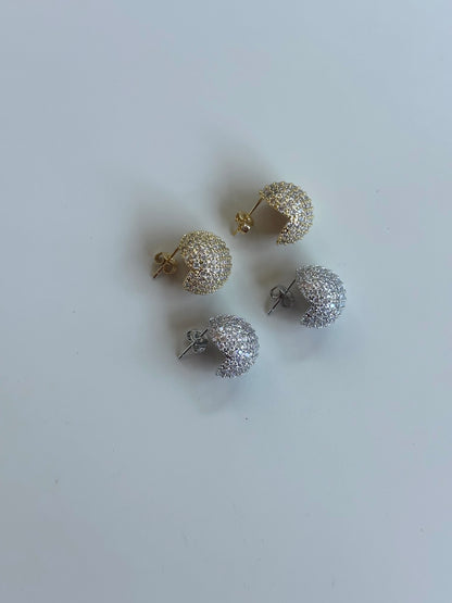 Orecchini Borchia Pavè