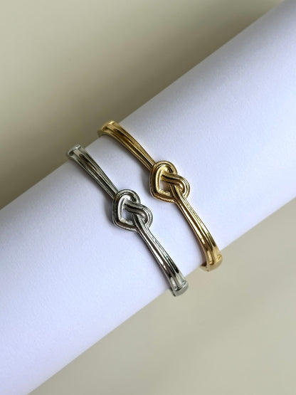Bracciale Rigido Cuore Intrecciato