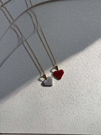 Collana Cuore White&Red