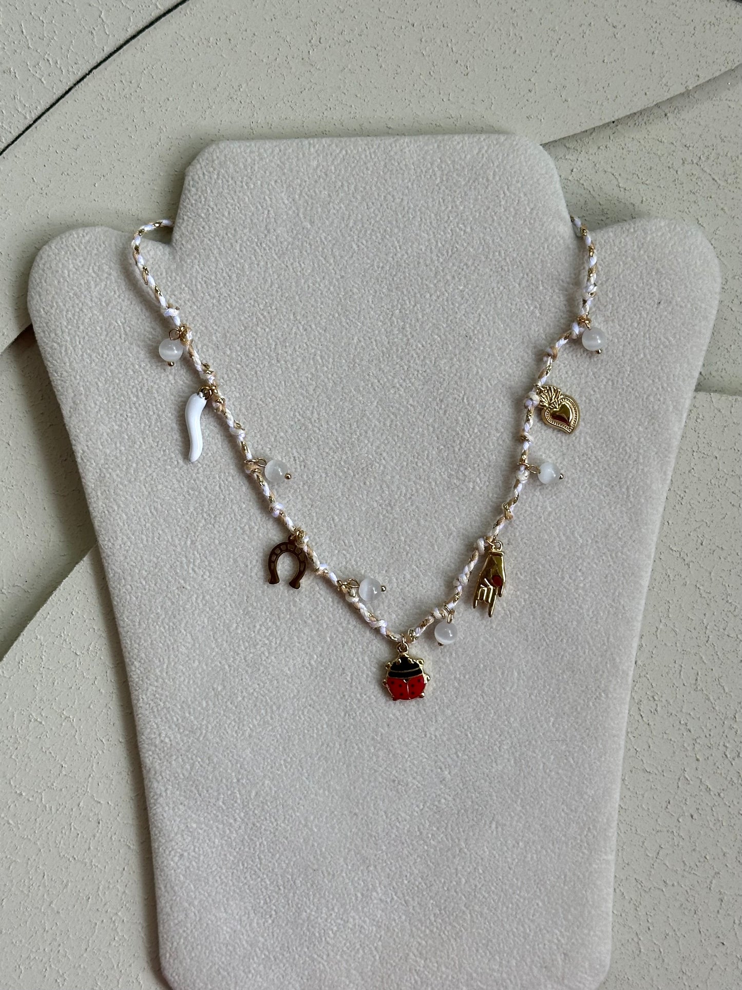 Collana Corda Multi Ciondoli