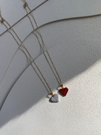 Collana Cuore White&Red