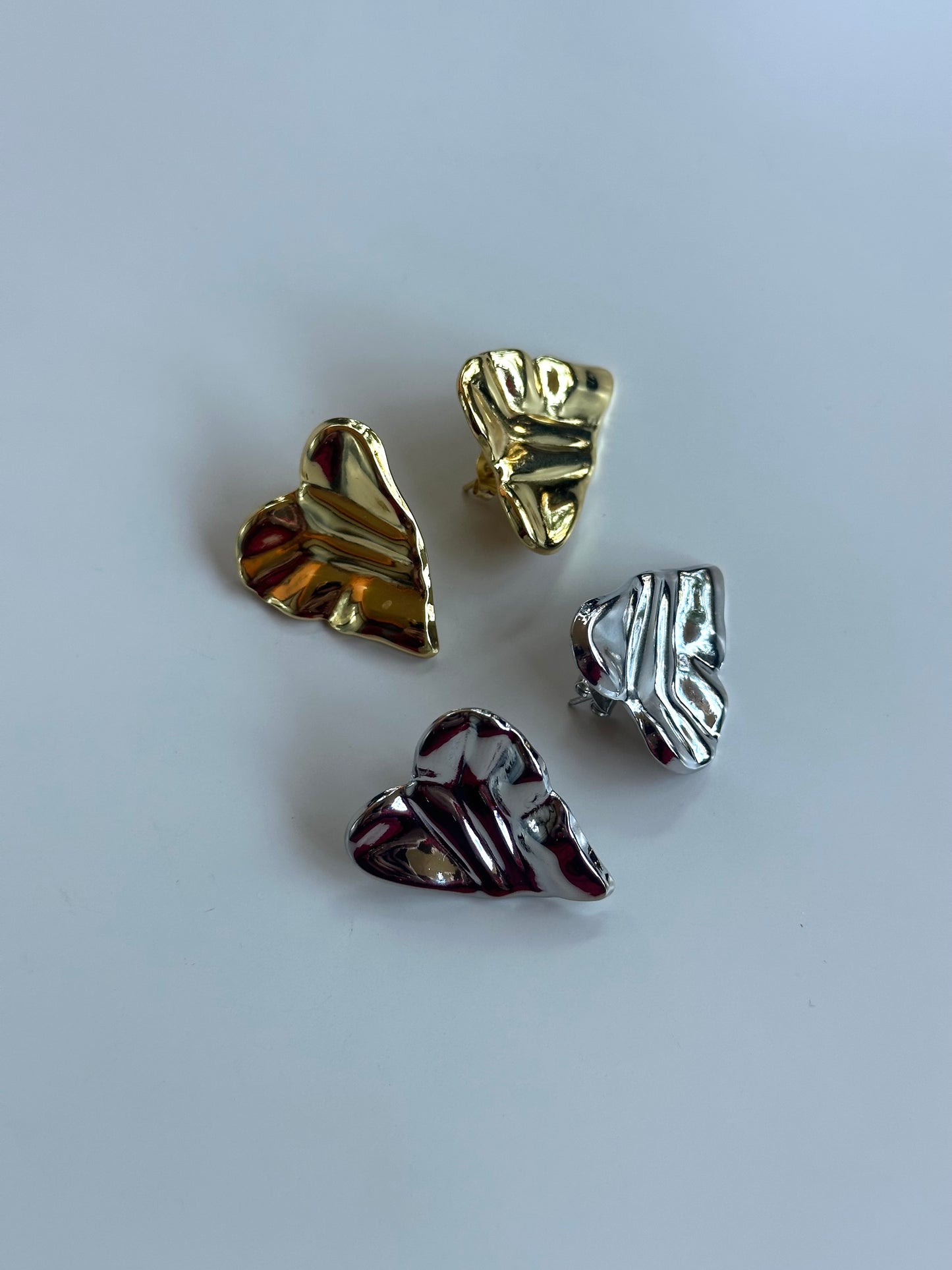 Orecchini Cuore Martellato