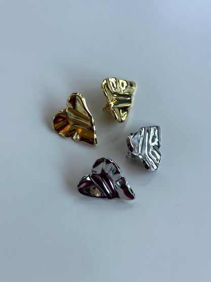 Orecchini Cuore Martellato