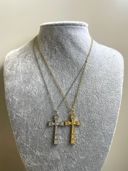 Collana Croce Strass