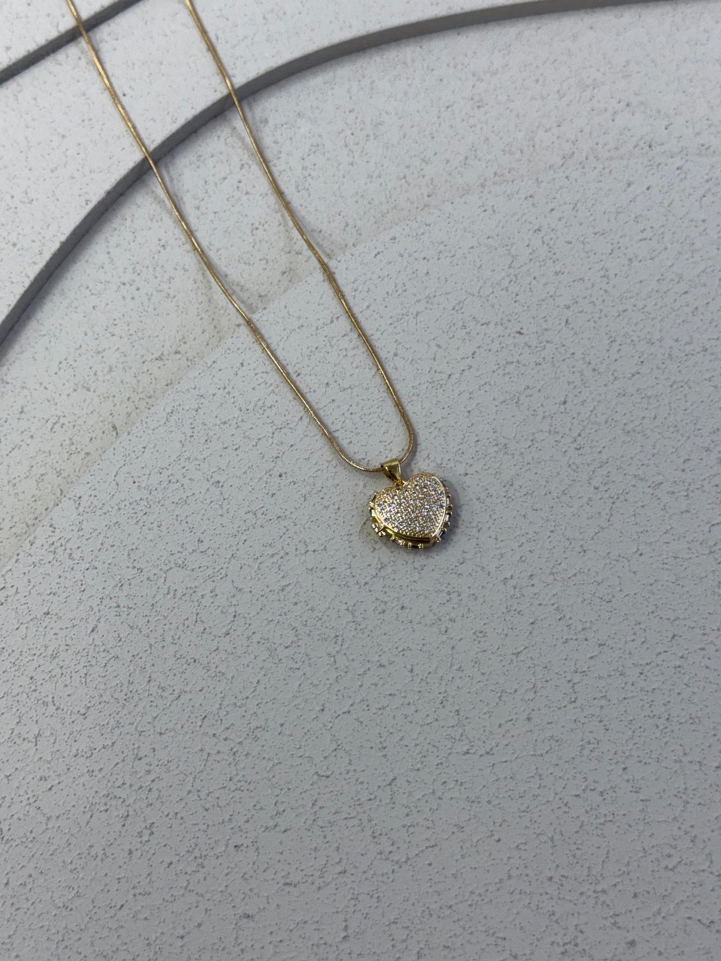 Collana Cuore Pavè Arcobaleno