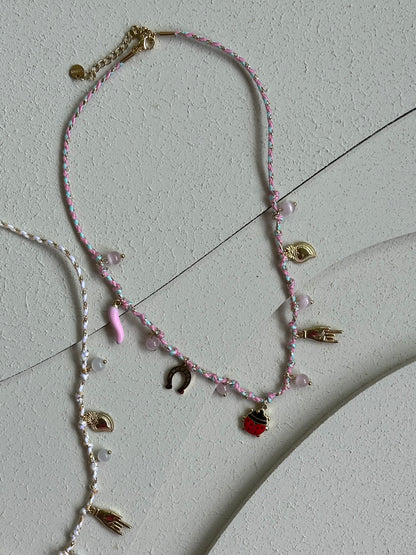 Collana Corda Multi Ciondoli