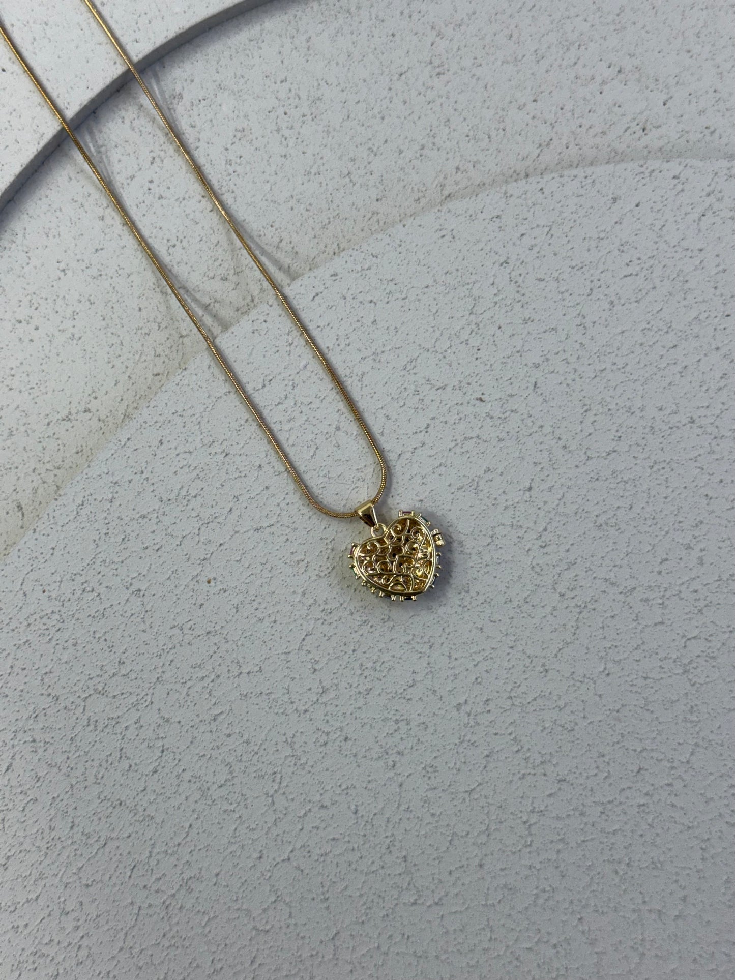 Collana Cuore Pavè Arcobaleno