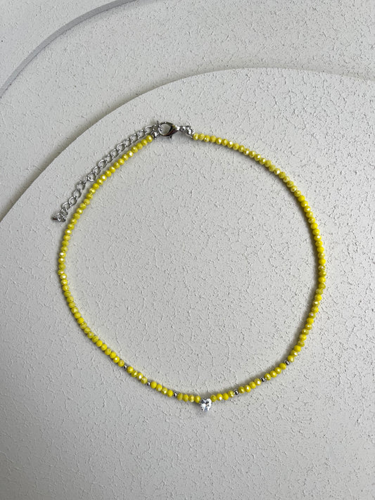 Collana Perline GiallaCuore