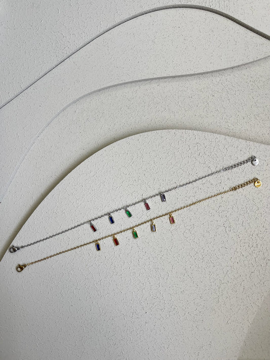 Cavigliera Baguette Multicolor