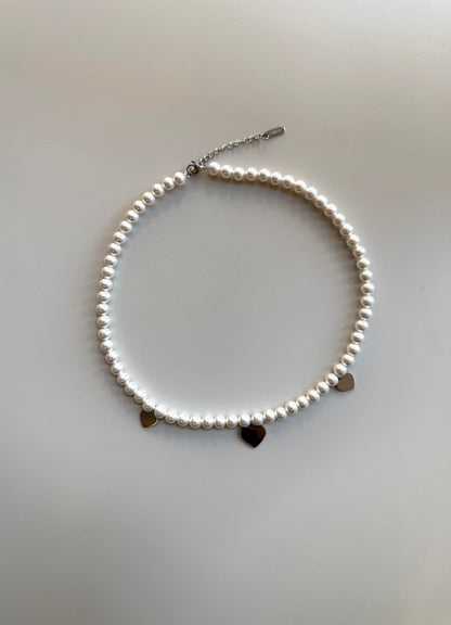 Collana Perle e Cuori
