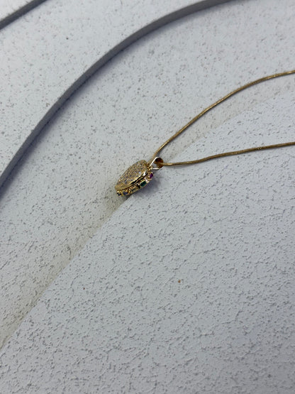 Collana Cuore Pavè Arcobaleno