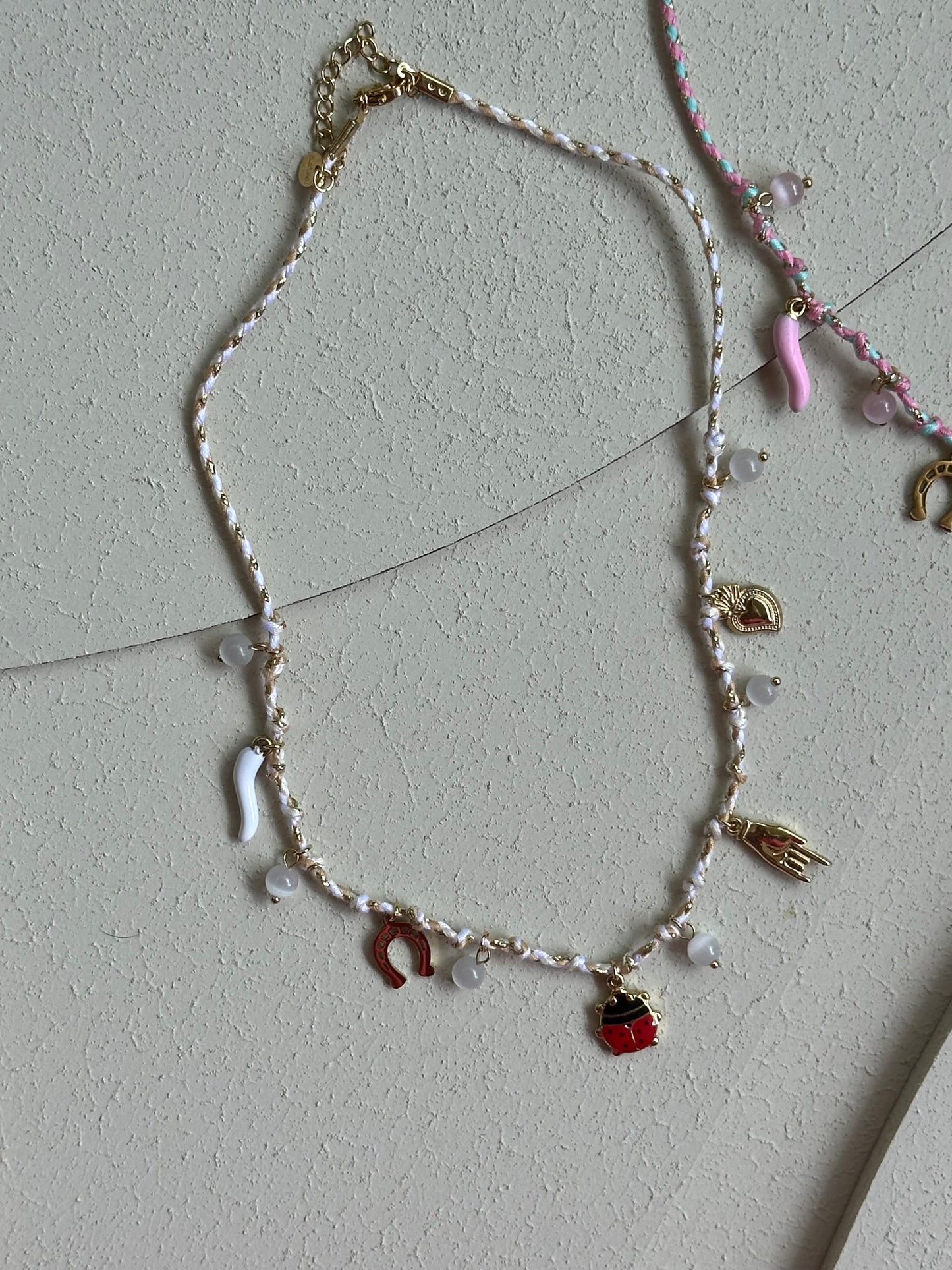 Collana Corda Multi Ciondoli