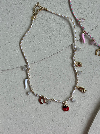 Collana Corda Multi Ciondoli