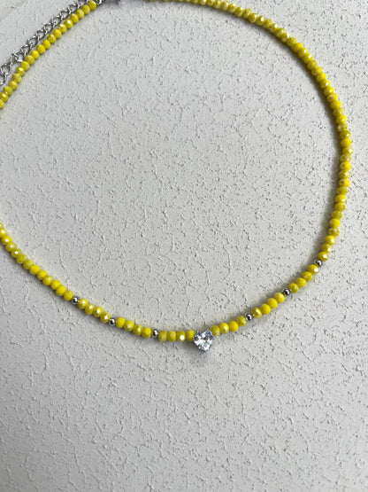 Collana Perline GiallaCuore