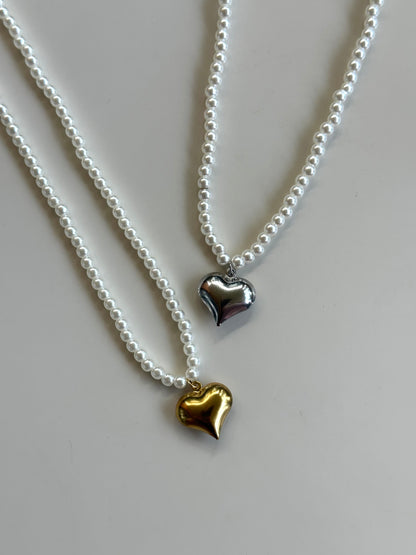 Collana Perle e Cuore