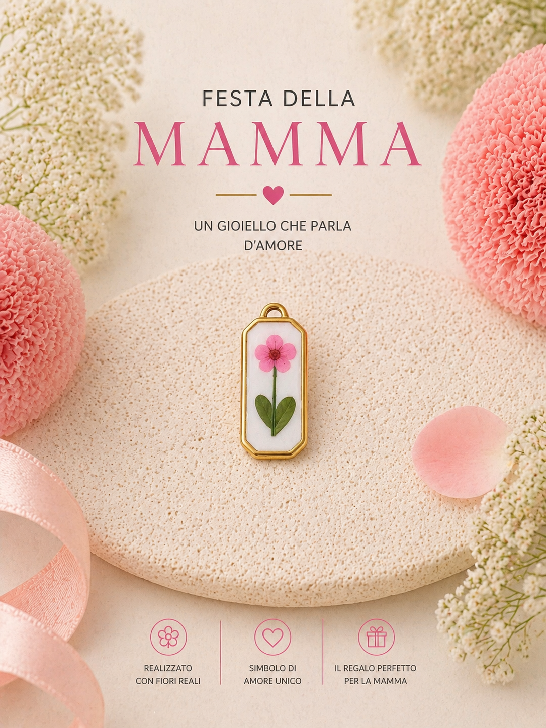 Ciondolo Fiore Mamma