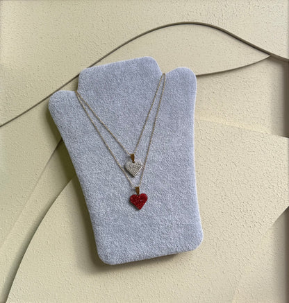 Collana Cuore White&Red