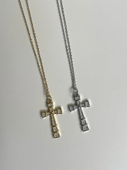 Collana Croce Strass